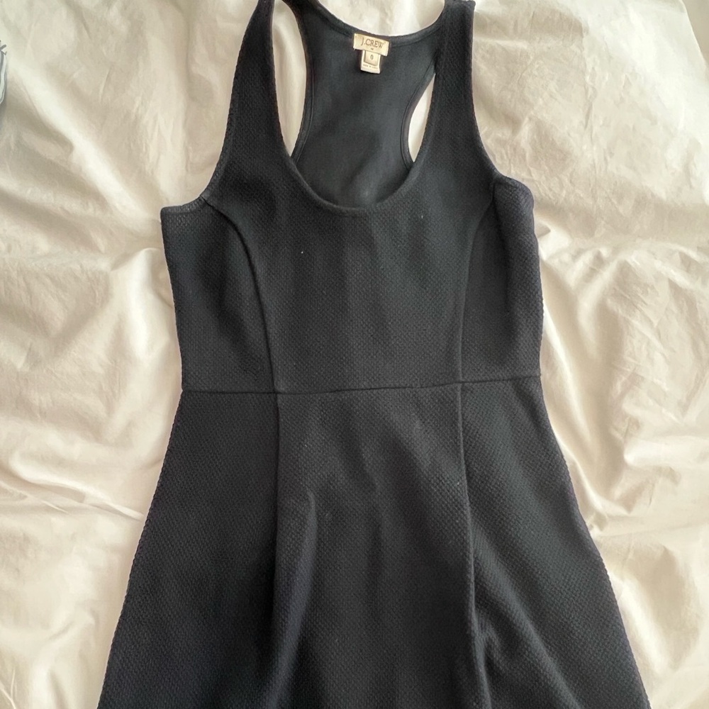 J. Crew racer back black dress